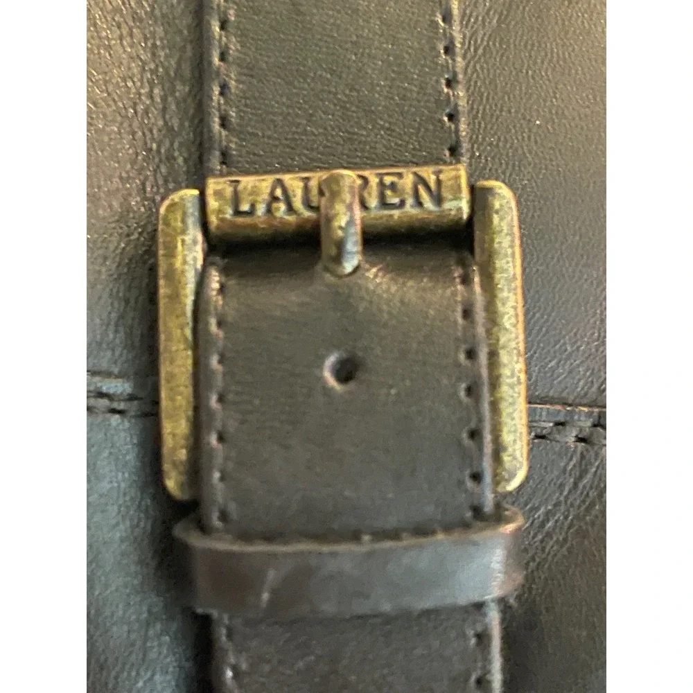 Lauren Ralph Lauren Maryann Black Leather Riding Boots Womens 8B Knee High Zip - Picture 3 of 6